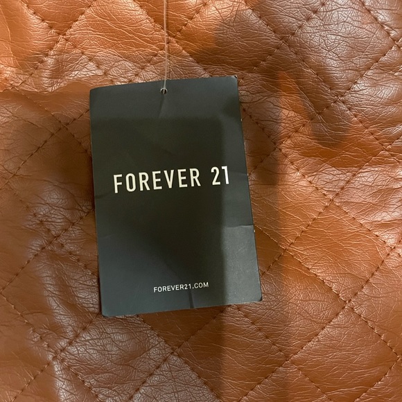 NWT Forever 21 mini fake brown leather skirt.  Size small. - Picture 5 of 5